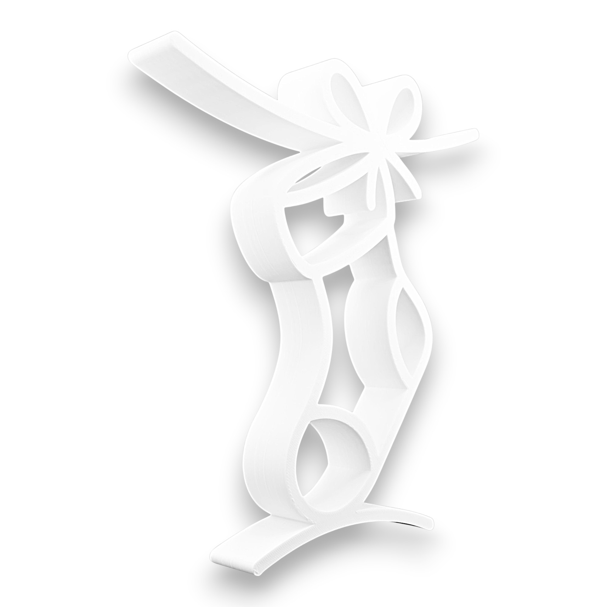 Christmas Stocking Hanging [WHITE] — three quarter