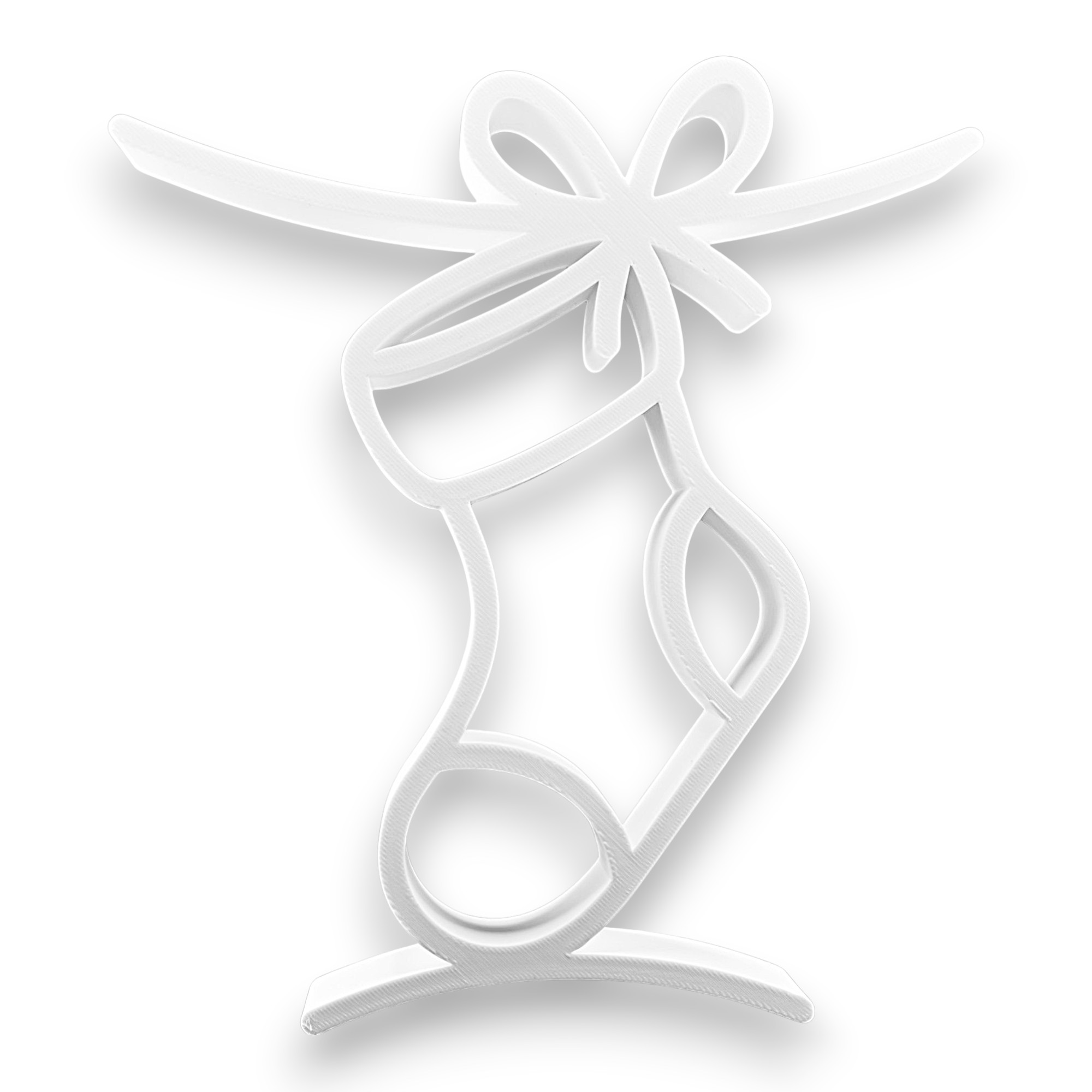 Christmas Stocking Hanging [WHITE] — front