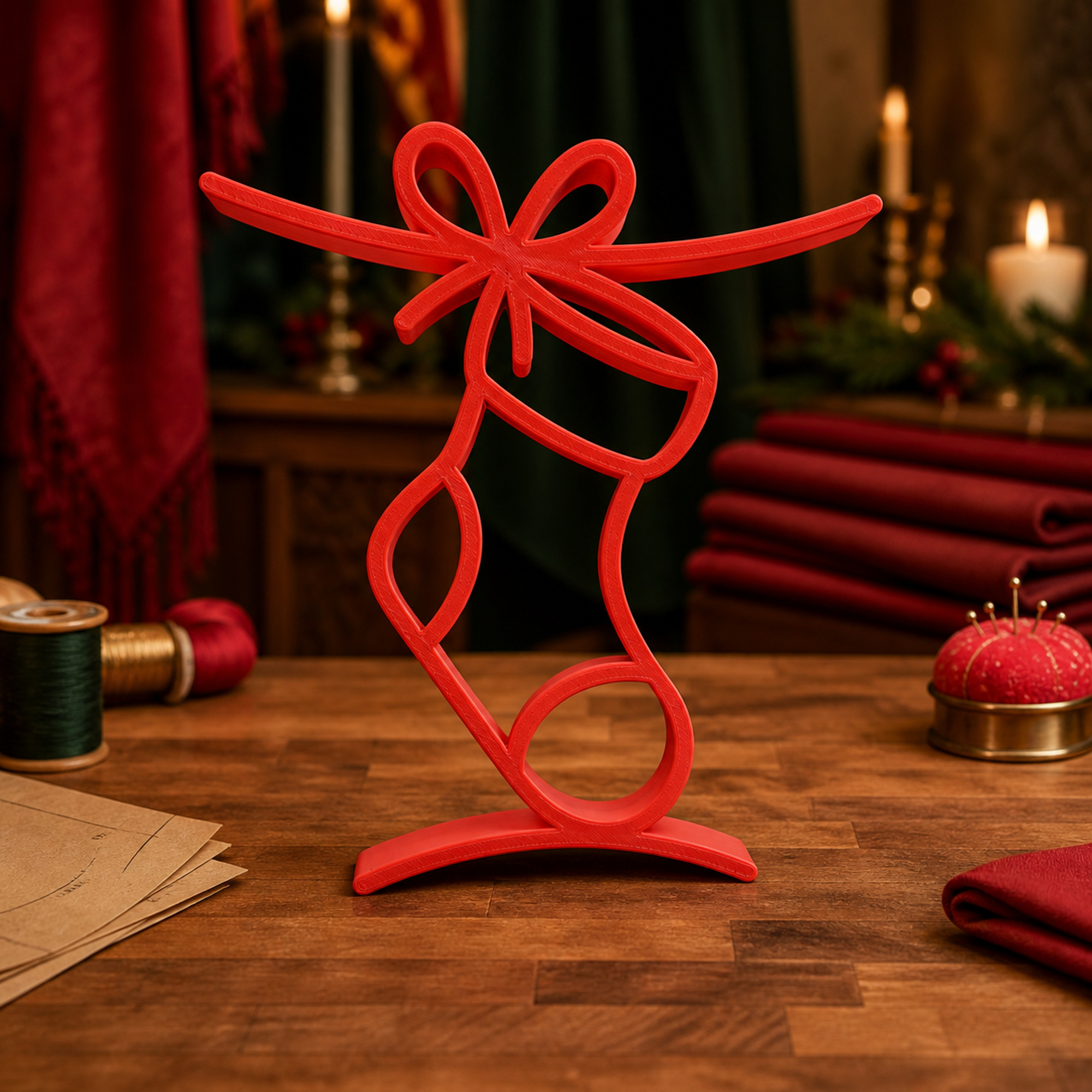 Christmas Stocking Hanging [RED] — lifestyle