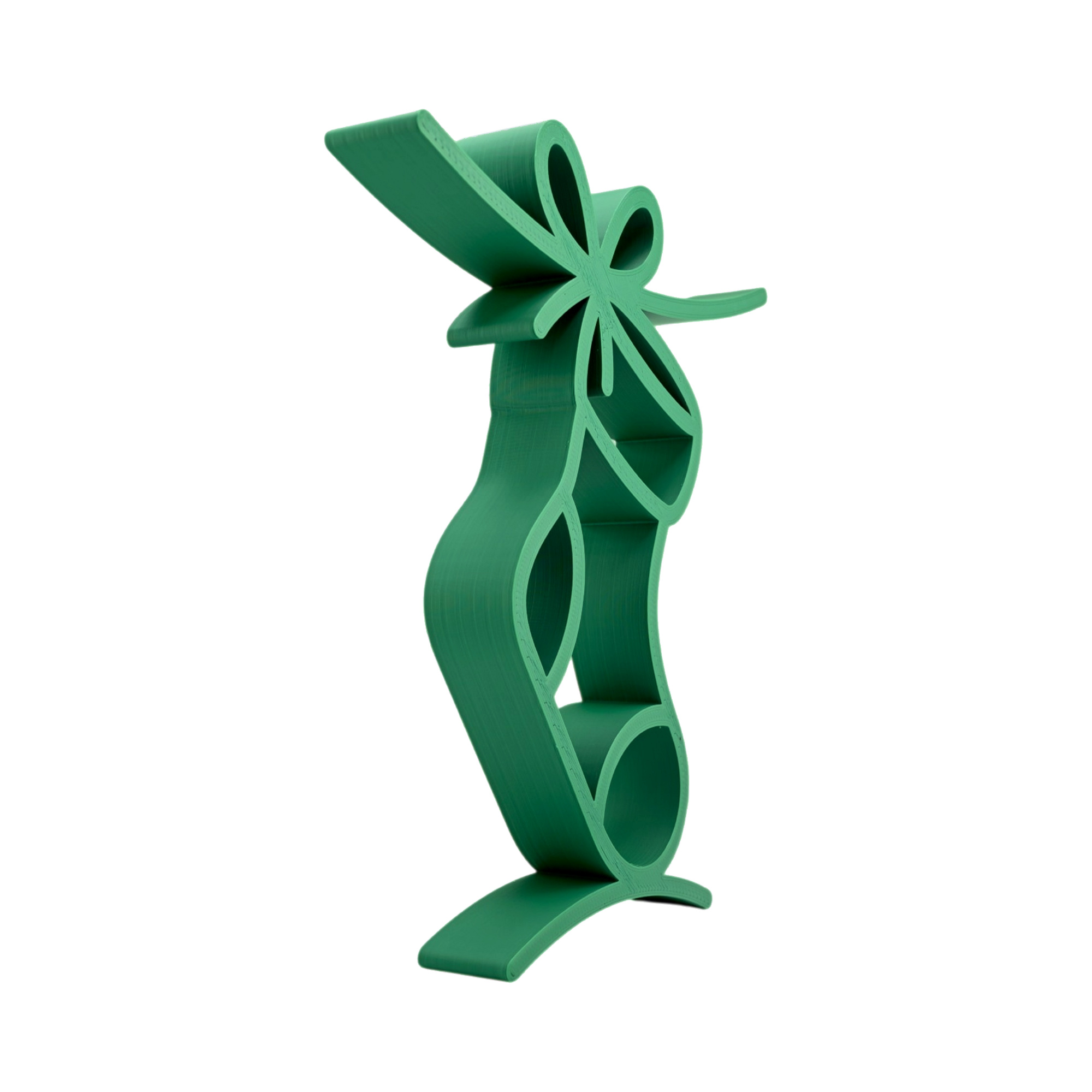 Christmas Stocking Hanging [GREEN] — three quarter