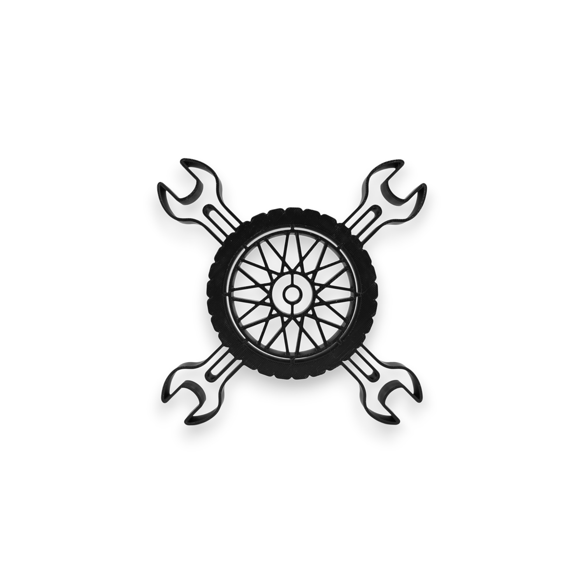 Crossed Wrenches & Wheel — front