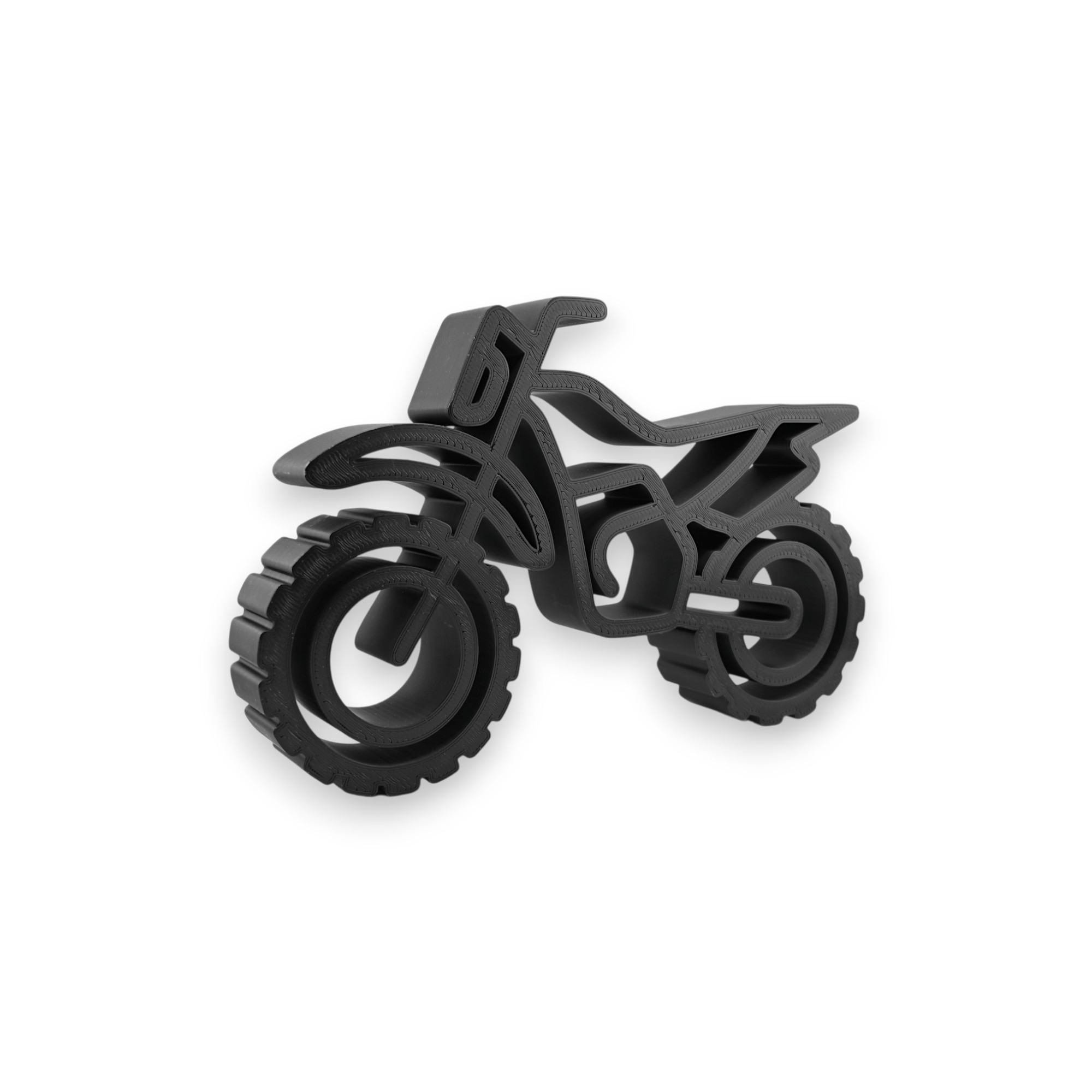 Abstract Dirt Bike Side Profile — three quarter