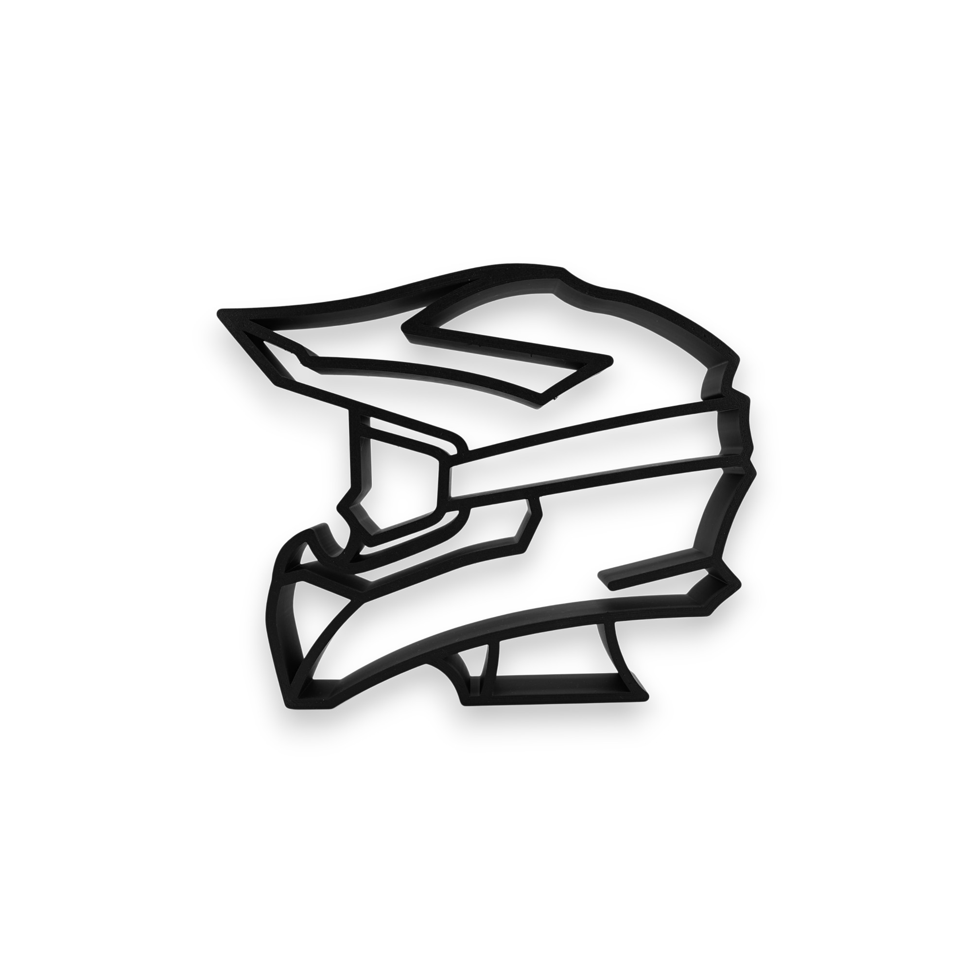 Pro Helmet With Goggles Side Profile — front