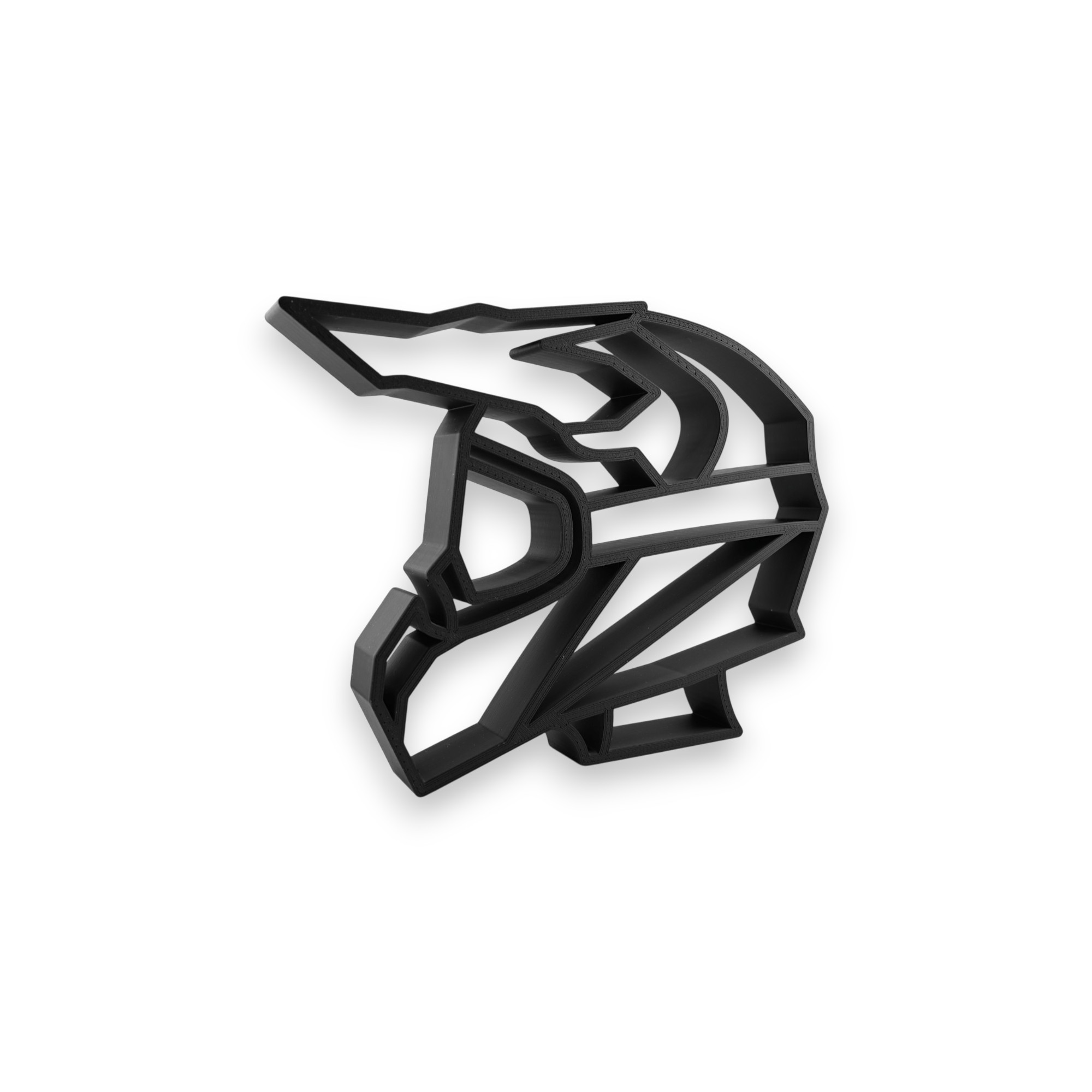Helmet With Goggles Side Profile — three quarter