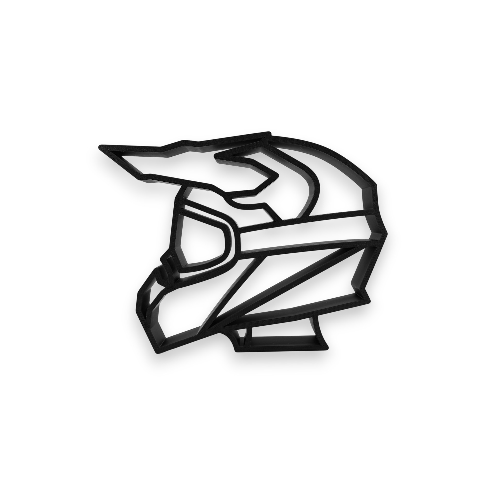 Helmet With Goggles Side Profile — front