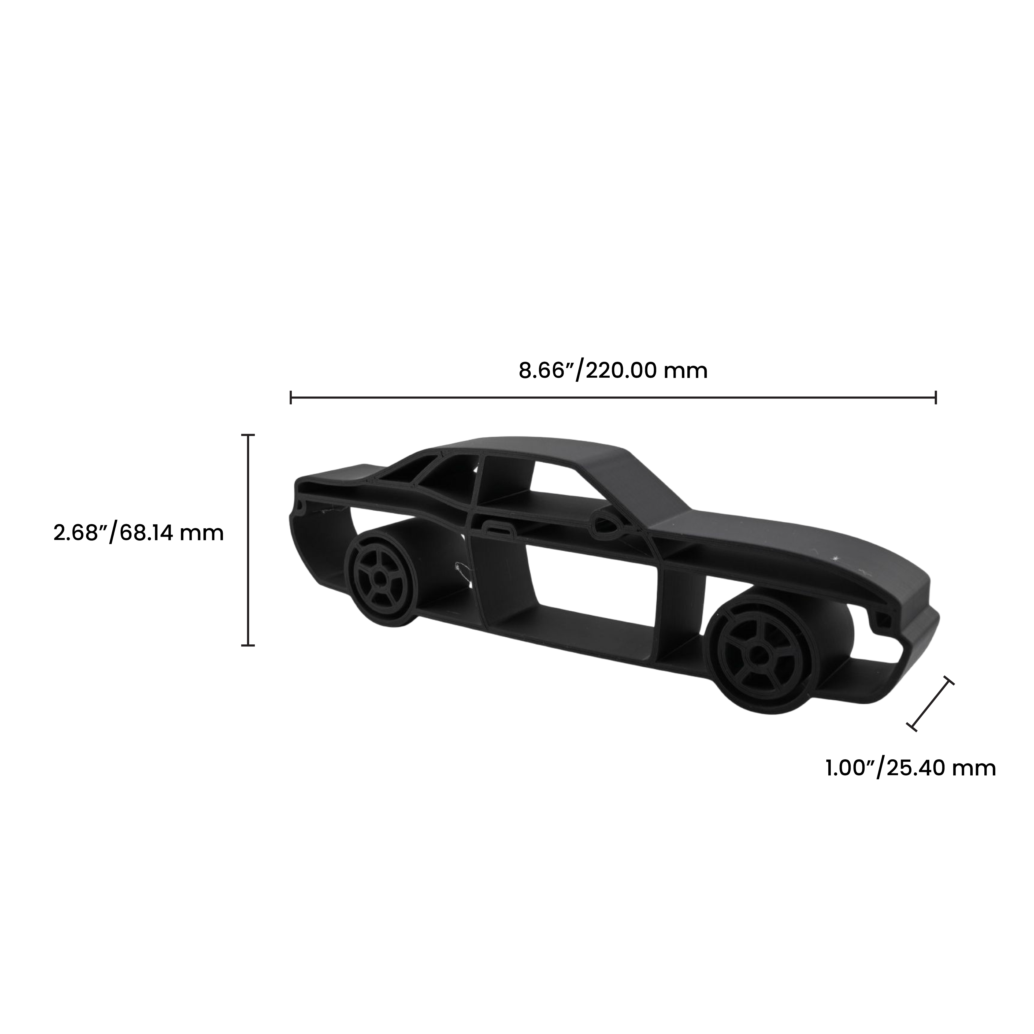 Porsche 911 Side View — dimension