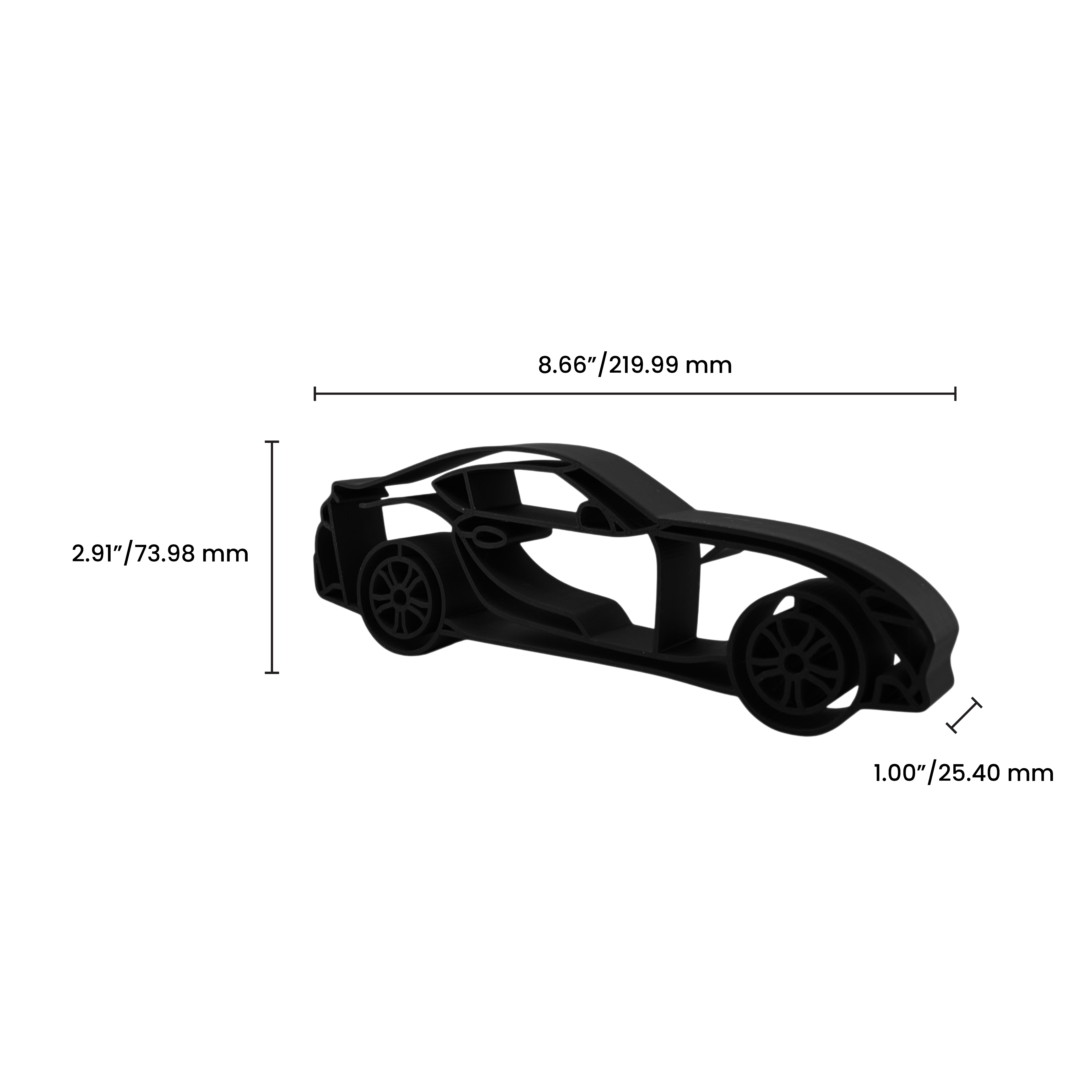Toyota Supra Side View — dimension