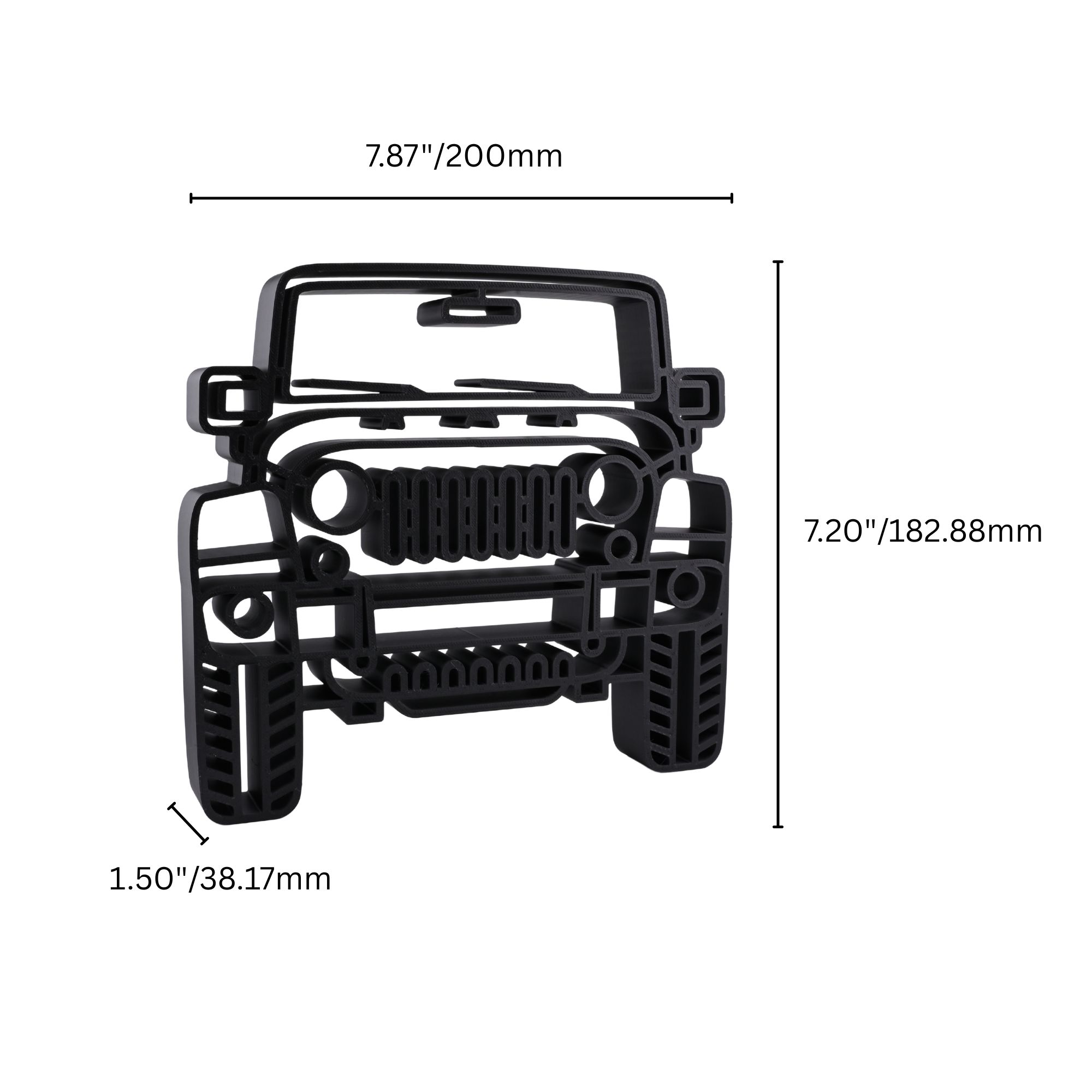 Jeep Wrangler Front View — dimension