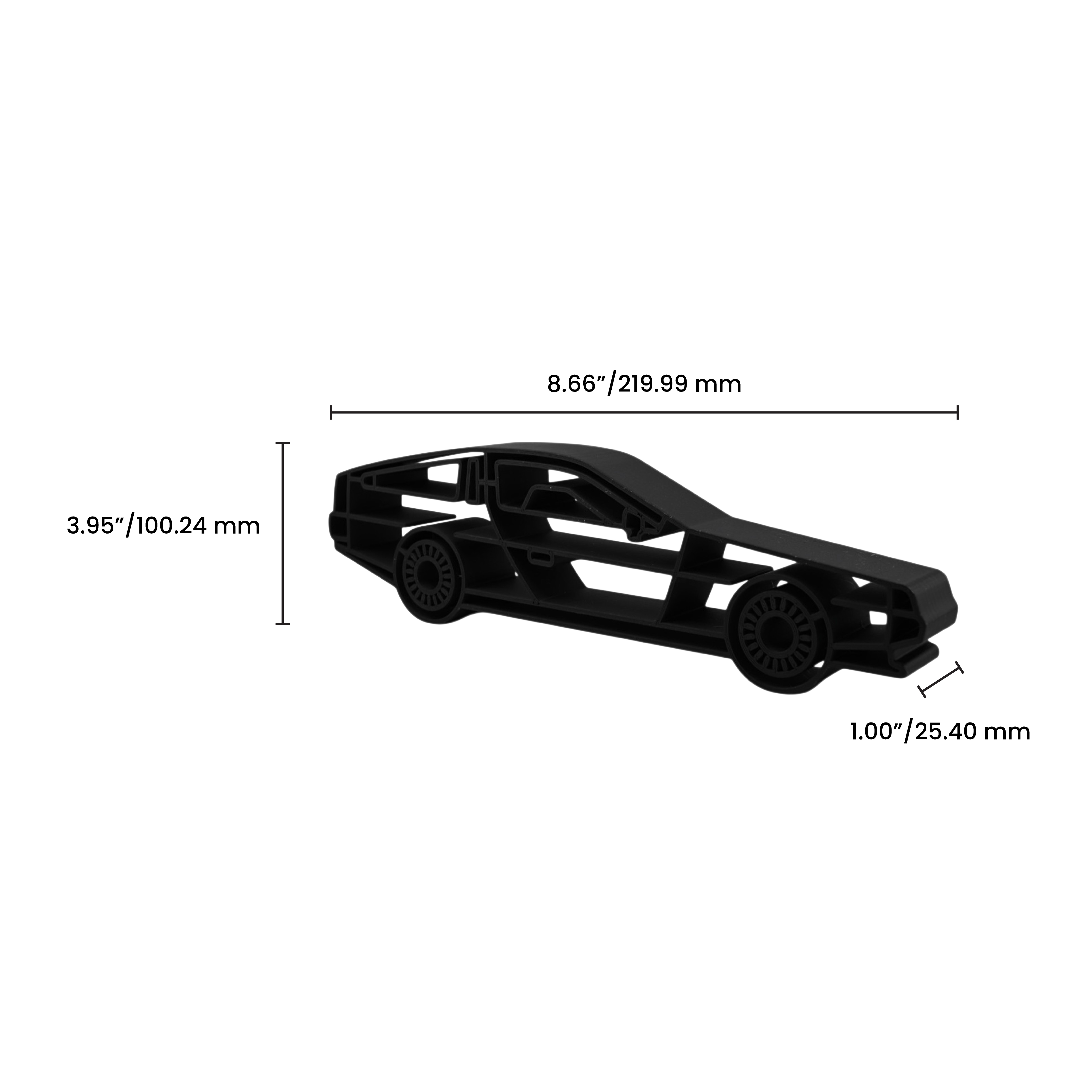 DeLorean DMC-12 Side View — dimension