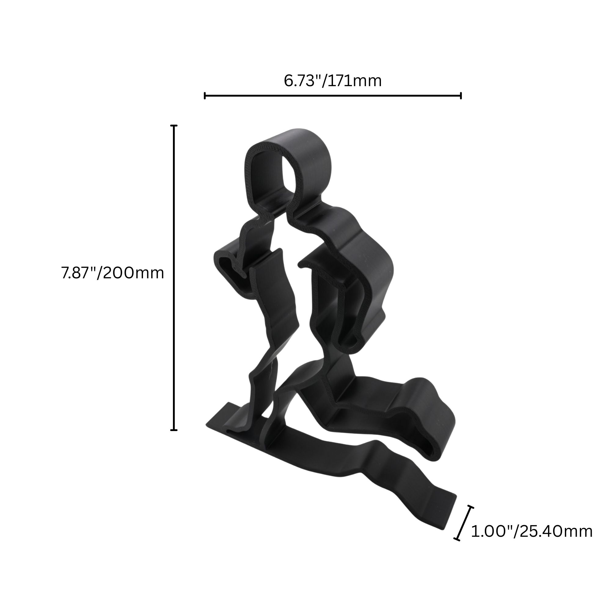 Athletic Male Runner — dimension