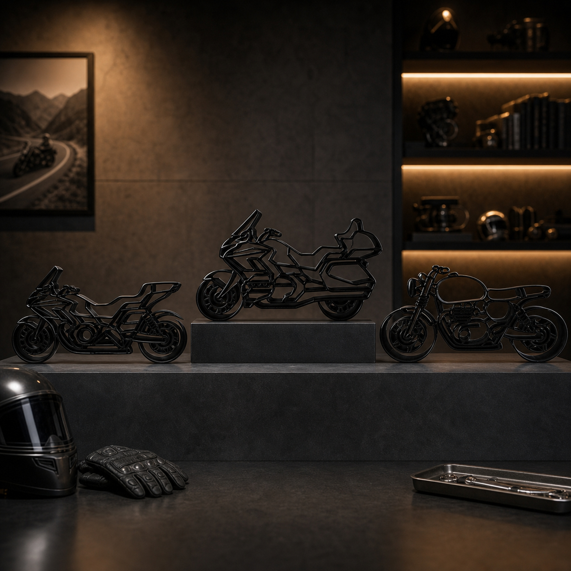 Minimalist Line Art MOTORCYCLES collection — Elegant Outlines parent image